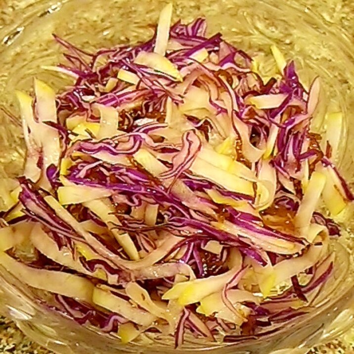 大根と紫キャベツのもずく酢サラダ